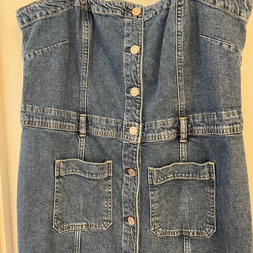 Gap Denim Button-Down midi Dress women’s size 16 - Picture 2 of 4